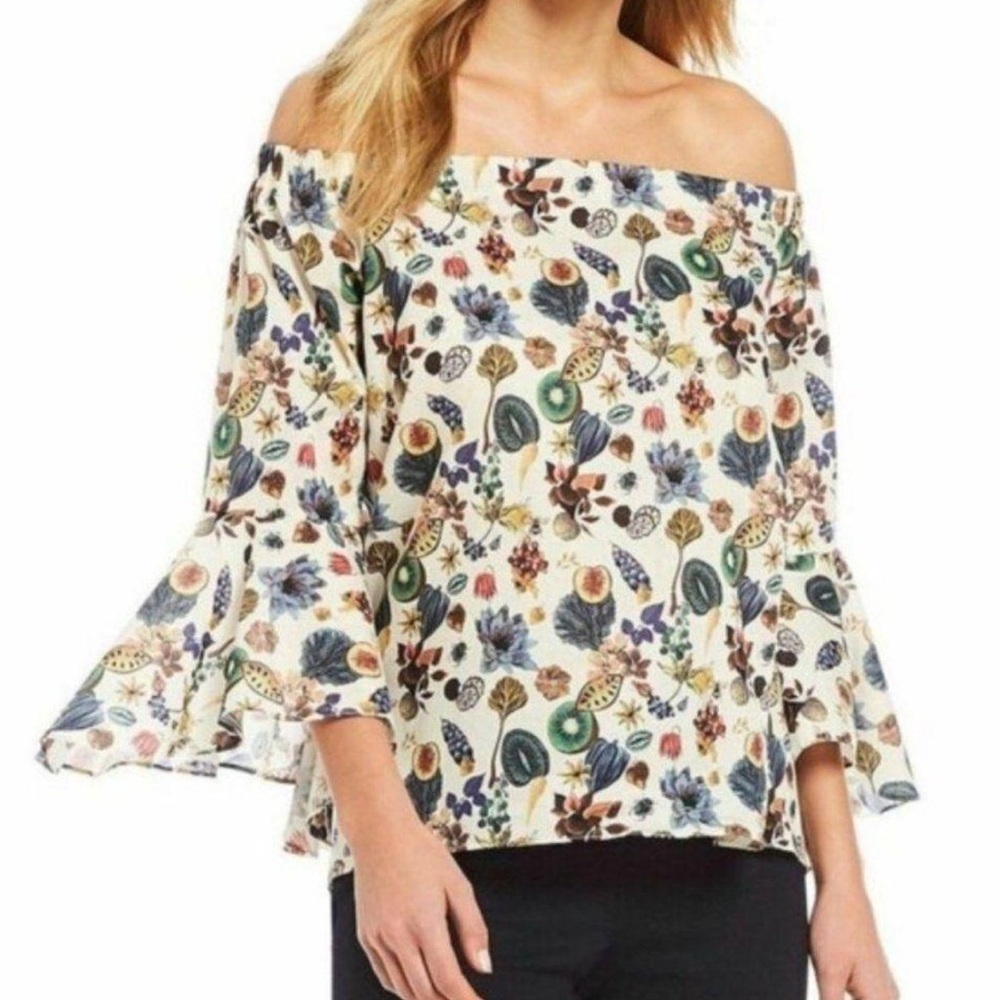 Antonio Melani  Floral Off-Shoulder Women's Top Size L